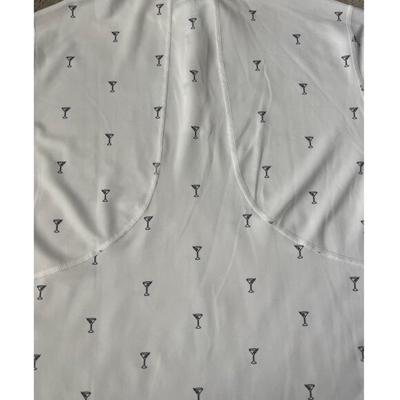 Bonobos Golf Performance White Martini & Olive Slim Fit Polo Size XL - Picture 8 of 10